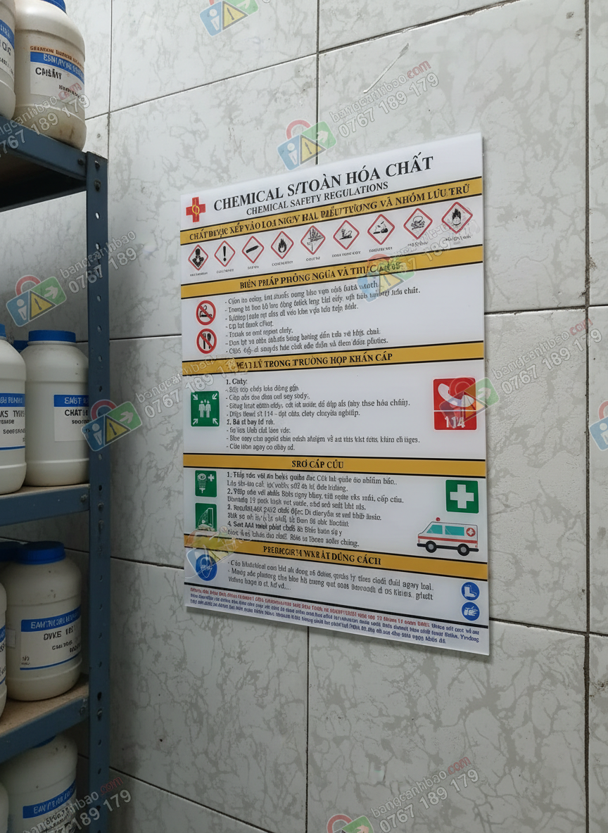 Bảng nội quy an toàn hóa chất