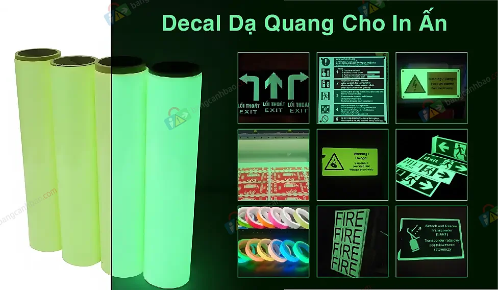 Decal dạ quang phát sáng 4-8 tiếng