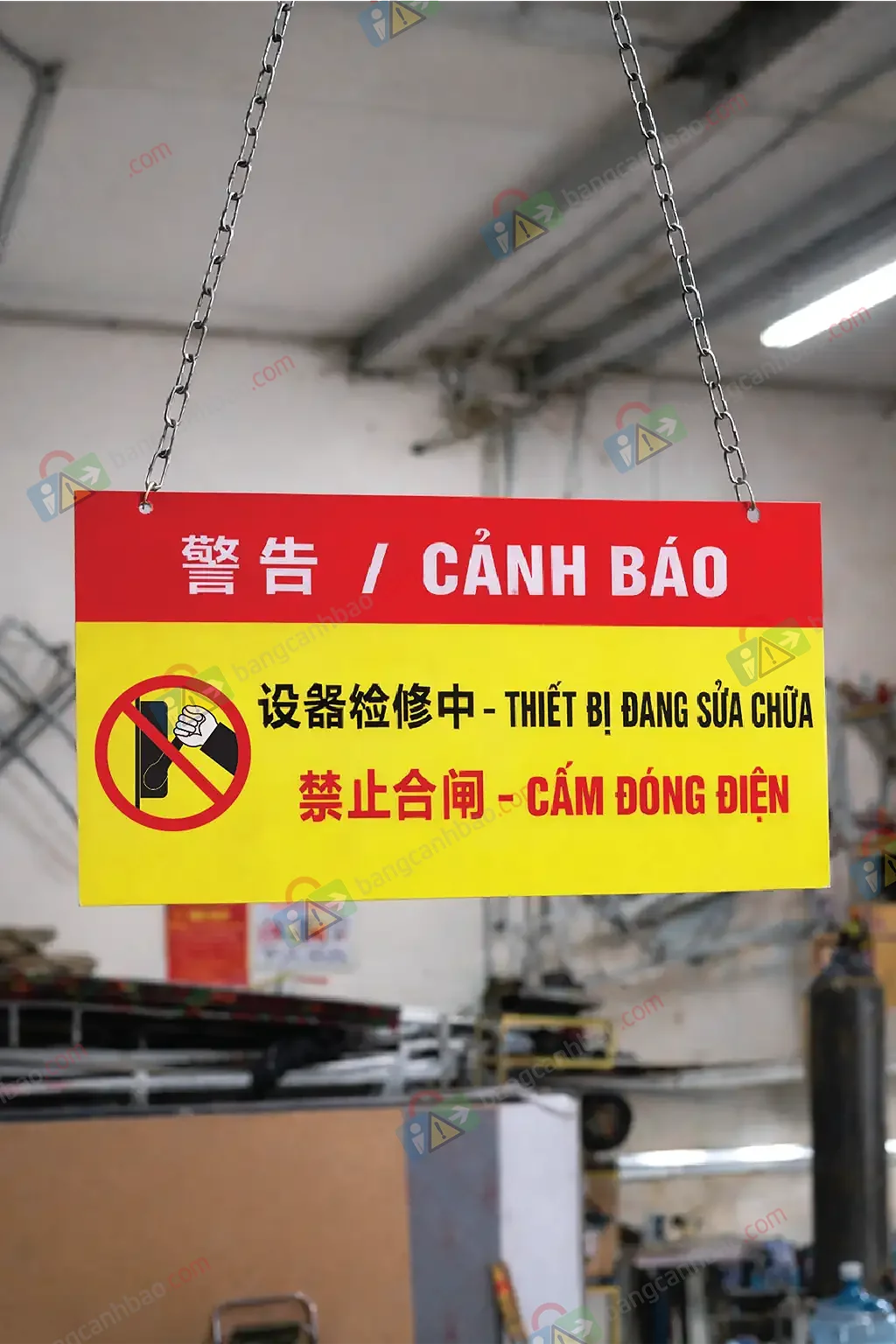 Bảng Cảnh Báo Thiết Bị Đang Sửa Chữa – Cấm Đóng Điện