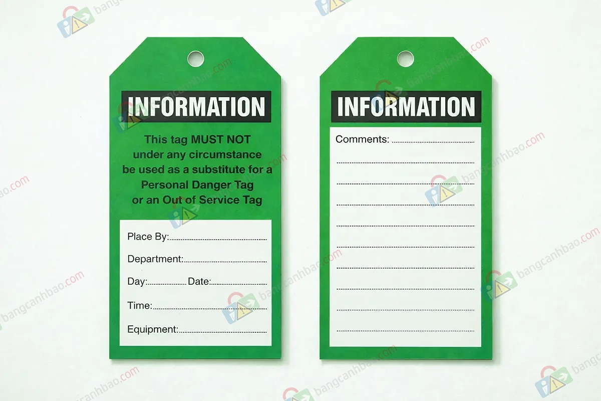 Thẻ Treo Thông Tin Thiết Bị – INFORMATION TAG Dùng Trong Quản Lý An Toàn